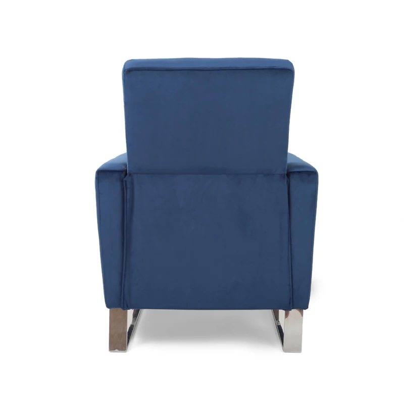 Streamdale Modern Glam Velvet Recliner Chair with Push-Back Function