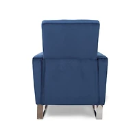 Streamdale Modern Glam Velvet Recliner Chair with Push-Back Function