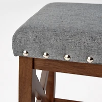 Streamdale Elegant and Durable Fabric Upholstered Barstools with X-Frame Base