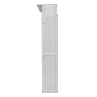 Streamdale Queen Murphy Bed Wall with Shelves and Led Lights, White