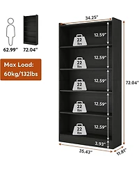 Tribesigns 78-inch Tall Bookcase, Modern 7-Tier White Library Bookshelf with Storage Shelves, Large Open Bookcases Wood Display Shelving Unit