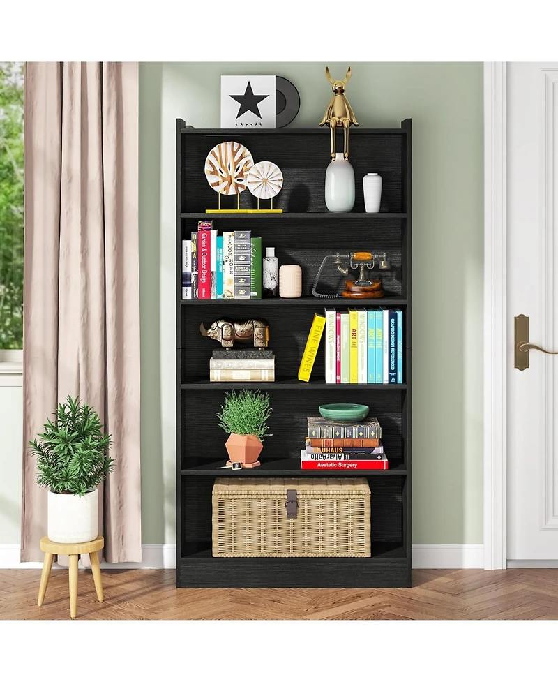 Tribesigns 78-inch Tall Bookcase, Modern 7-Tier White Library Bookshelf with Storage Shelves, Large Open Bookcases Wood Display Shelving Unit