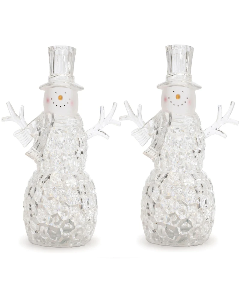 Slickblue Charming Snowman Holiday Decorations for Festive Winter Decor (Set of 2)