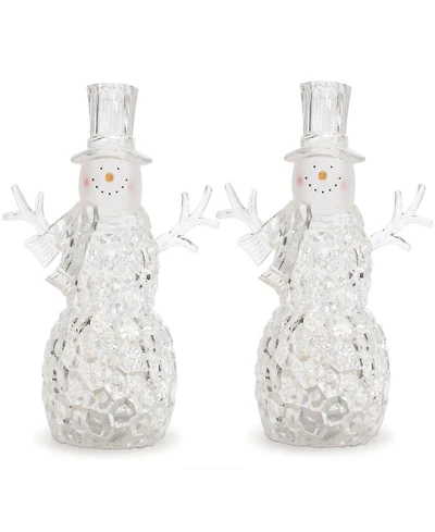 Slickblue Charming Snowman Holiday Decorations for Festive Winter Decor (Set of 2)