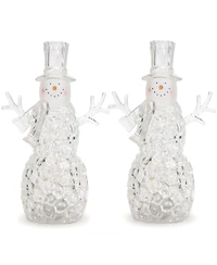 Slickblue Charming Snowman Holiday Decorations for Festive Winter Decor (Set of 2)