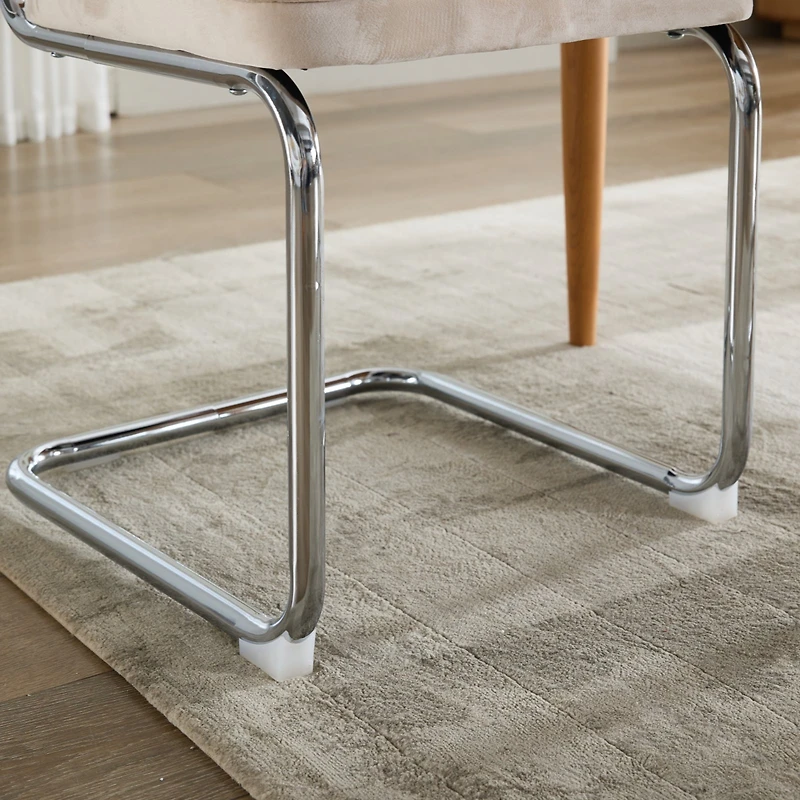 Streamdale Furniture Rattan and Velvet Upholstered Office Chair with Steel Frame