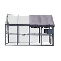 Streamdale Furniture Spacious Outdoor Cat House with Walk-In Door and Weatherproof Roof