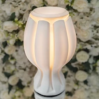 Jonathan Y Flower Tropical Coastal Plant-Based Pla 3D Printed Dimmable Led Table Lamp