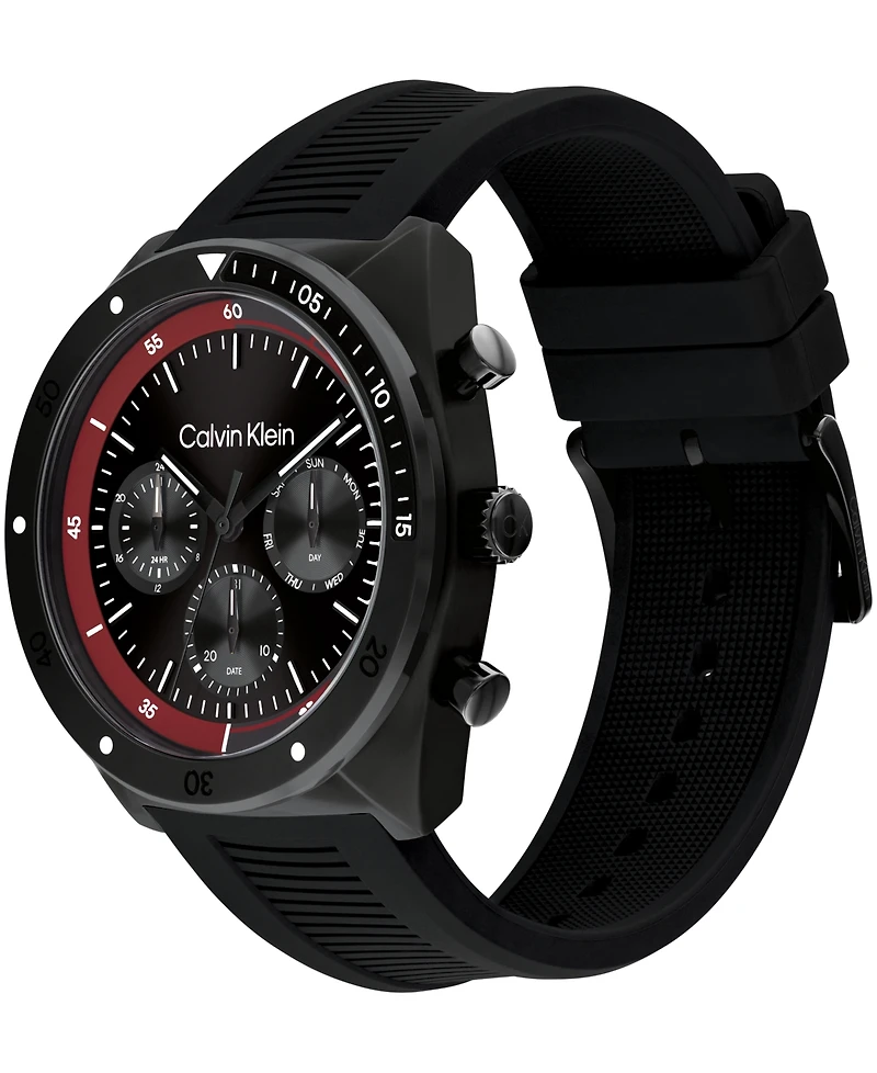 Calvin Klein Men's Flex Silicone Strap Watch 45mm