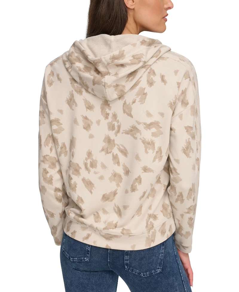 Marc New York Women's Animal-Print French Terry Hoodie