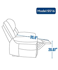 Streamdale Genuine Leather Power Lift Recliner with Massage & Heat