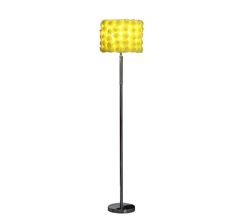 Streamdale 63"In Yellow Roses In Bloom Acrylic/Metal Floor Lamp