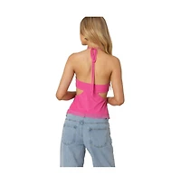 Edikted Duo cutout mesh halter top