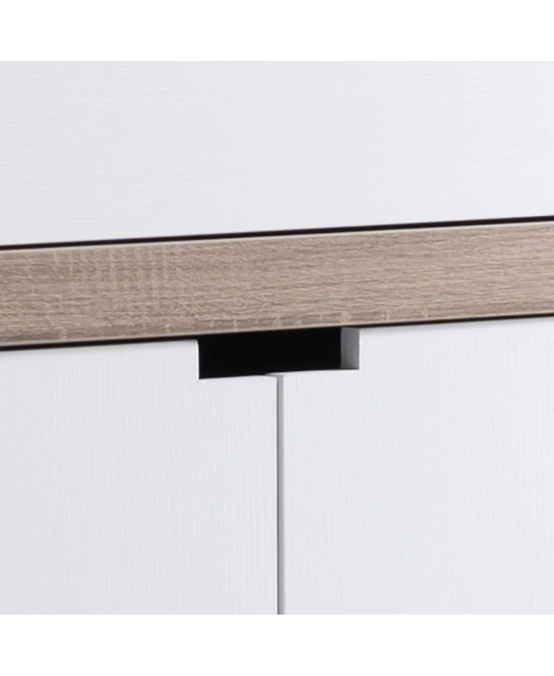 Simplie Fun Buffet White Dark Taupe