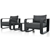 Streamdale Aluminum Frame Patio Set with Thick Cushion & Coffee Table