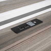 Streamdale Queen Metal Platform Bed w/ Trundle, USBs