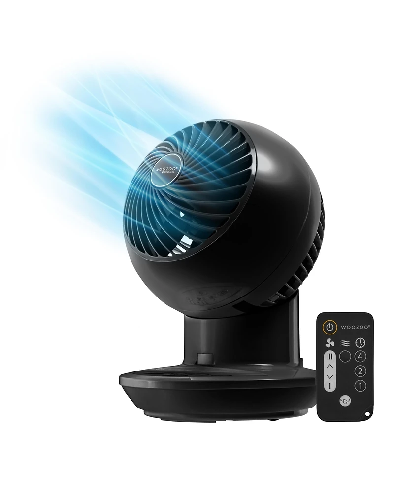 Iris Usa Iris Usa, Woozoo Oscillating Fan with Remote & Timer, 3 Speed Settings, Black
