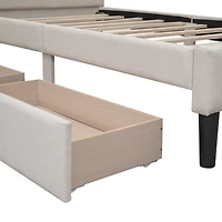 Streamdale Twin Upholstered Platform Bed With 2 Drawers