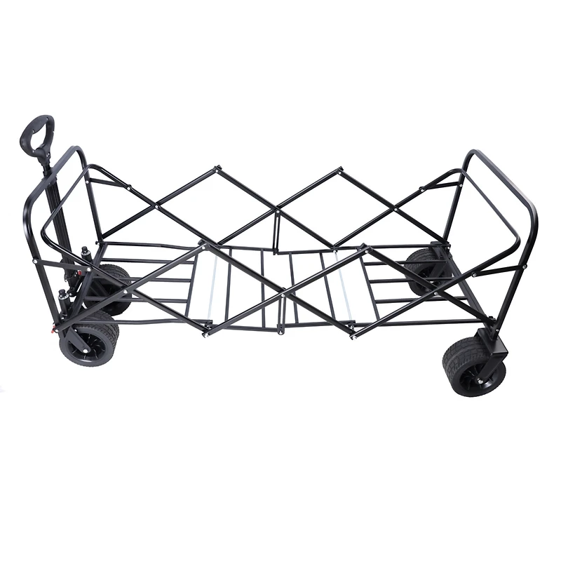 Streamdale Furniture Folding Wagon Cart - Large Capacity (Black/Blue)