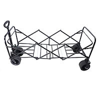 Streamdale Furniture Folding Wagon Cart - Large Capacity (Black/Blue)