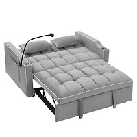 Streamdale Furniture 55.51 Inch Versatile Foldable Sofa Bed In 3 Lengths, Modern Sofa Sofa Sofa