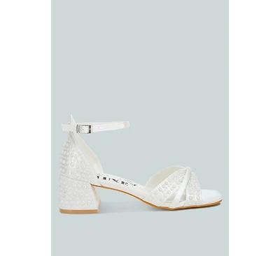 Cinnabon Pearl Embellished Strappy Sandals