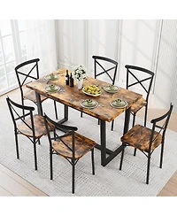 Streamdale Furniture 7-Piece Dining Set for Kitchen and Living Room