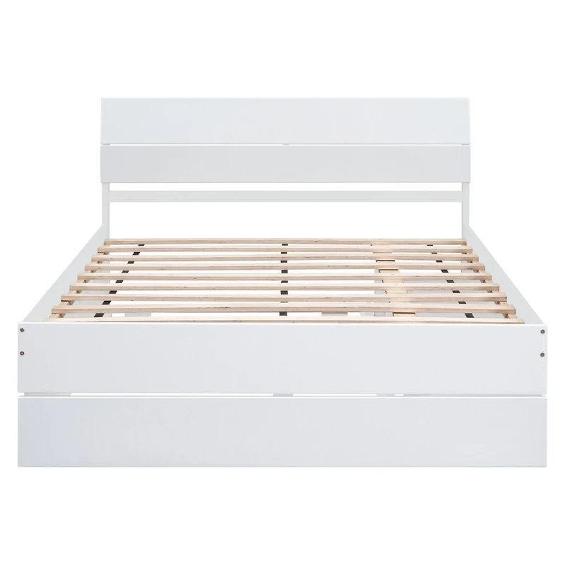 Streamdale Modern Full Bed with Trundle & 2 Drawers