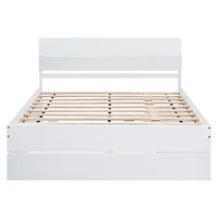 Streamdale Modern Full Bed with Trundle & 2 Drawers