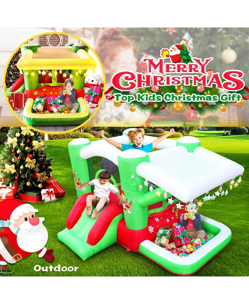 Streamdale Furniture Jolly Christmas Inflatable Bouncy Castle for Festive Fun