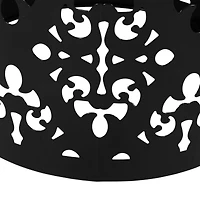 Elegant Iron Cut Side Table Set with Cylindrical Structure