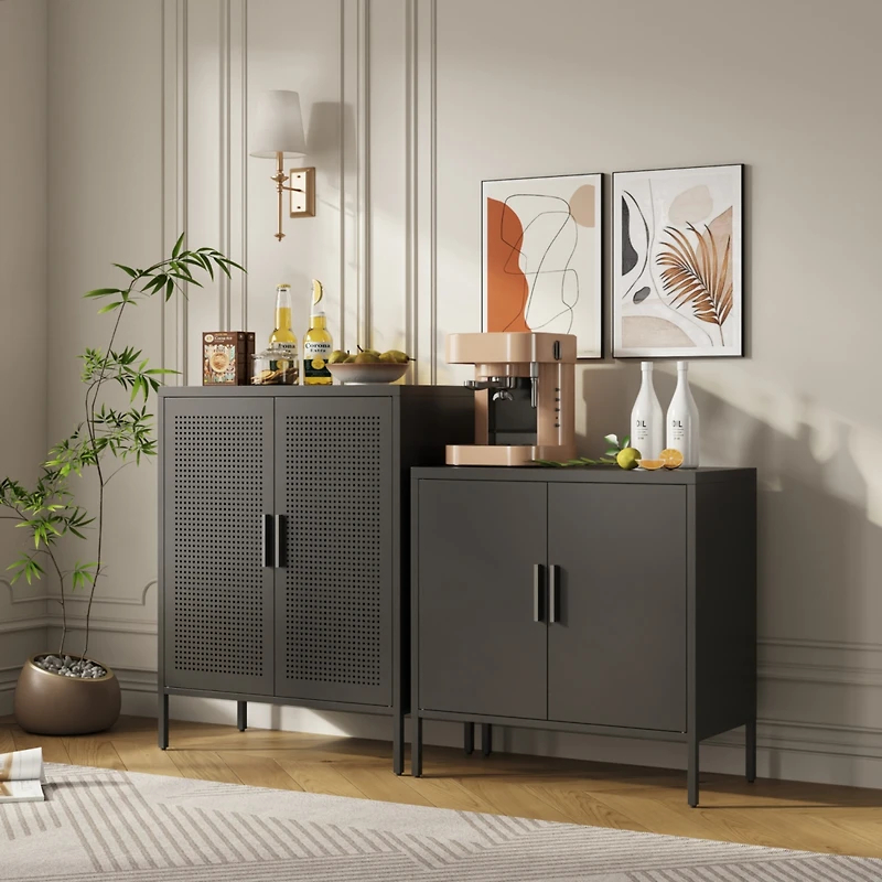 Heavy-Duty Steel Storage Cabinet with Adjustable Shelves and Secure Lock