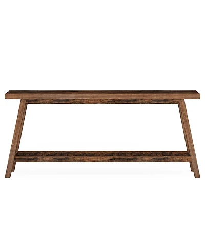 Tribesigns Farmhouse Console Entryway Table: 70.9 Inches All Wood Console Table for Entrance, 2 Tiers Narrow Long Behind Couch Sofa Table