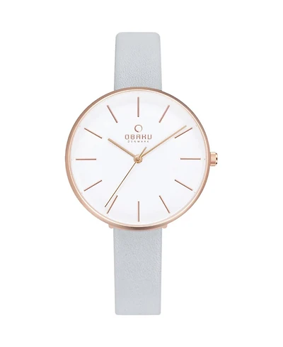 Obaku Women's Viol White Dial Watch - V211LXVIRL