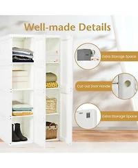 Foldable Armoire Wardrobe Closet with 8 Cubby Storage