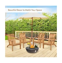 Givimo Outdoor Patio Acacia Wood Adirondack Lounge Armchair