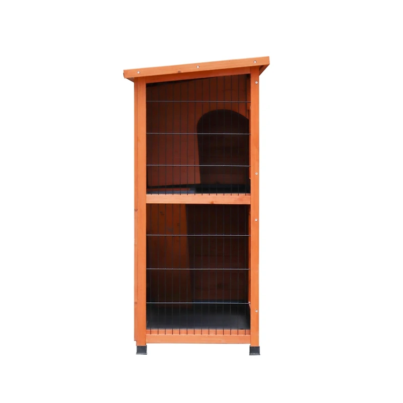 Streamdale 2-Story Outdoor Rabbit Hutch with Run & Removable Trays