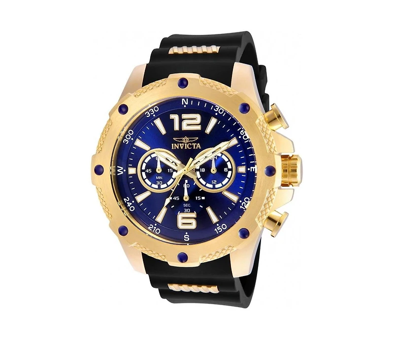 Invicta Men's I-Force Quartz Chronograph Blue Dial Polyurethane Watch