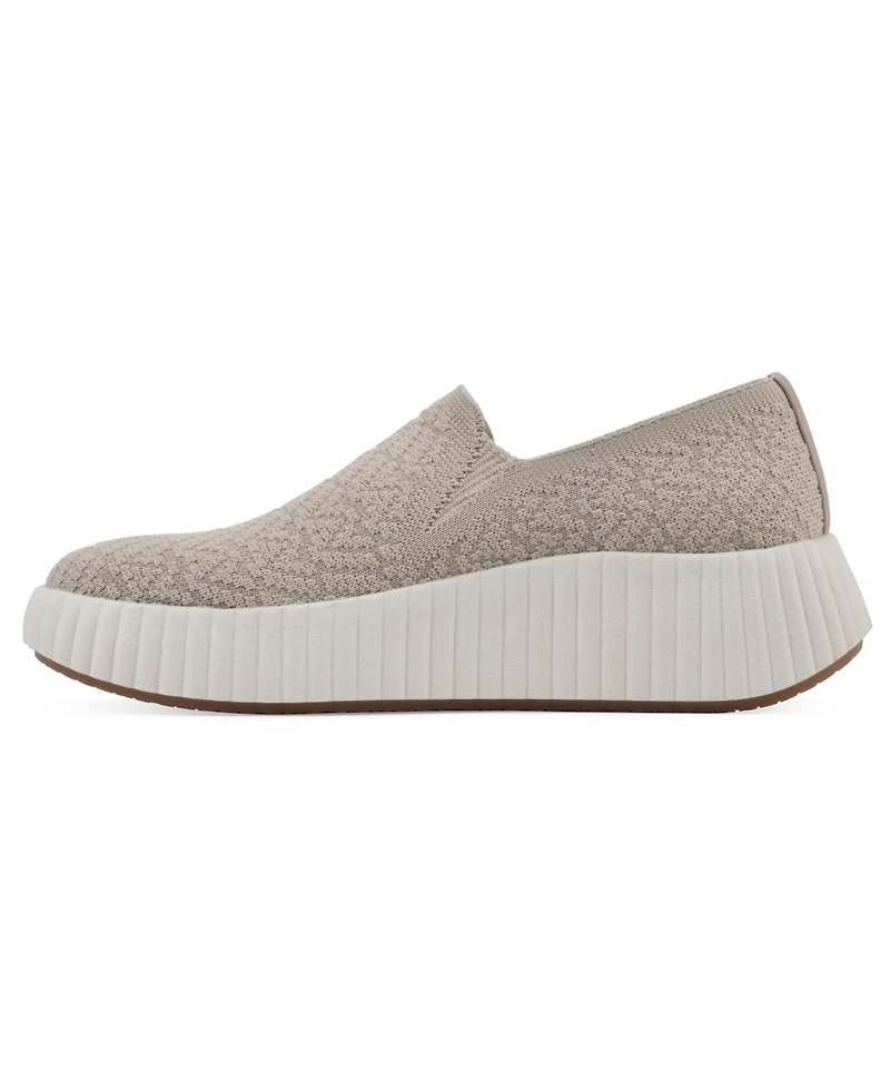 White Mountain Women's Daylight Slip-On Platform Sneakers