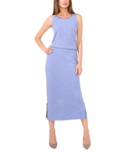 Vince Camuto Womens Whipstitched Sleeveless Sweater Midi Sweater Skirt
