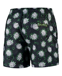 Freeze Max Men's Black Rick and Morty '90s Rave Rickvival Allover Print Shorts