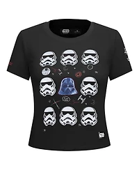 Freeze Max Women's Black Star Wars Babydoll Cropped T-Shirt
