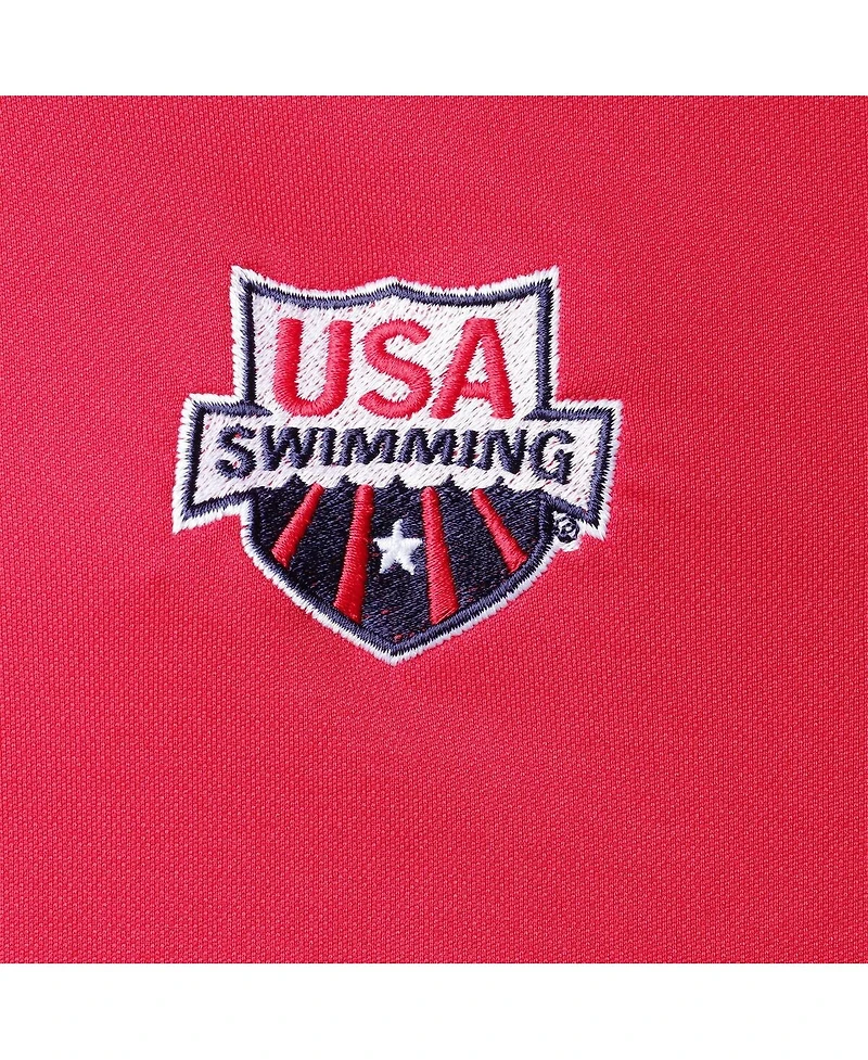 Columbia Men's Red Usa Swimming Swim Team Sand Save Polo Shirt