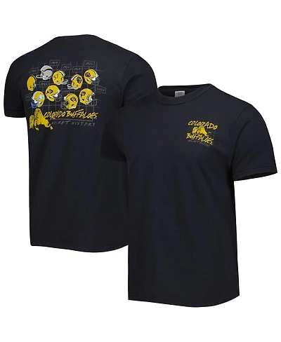 Image One Men's Black Colorado Buffaloes Vault Helmet History Comfort T-Shirt
