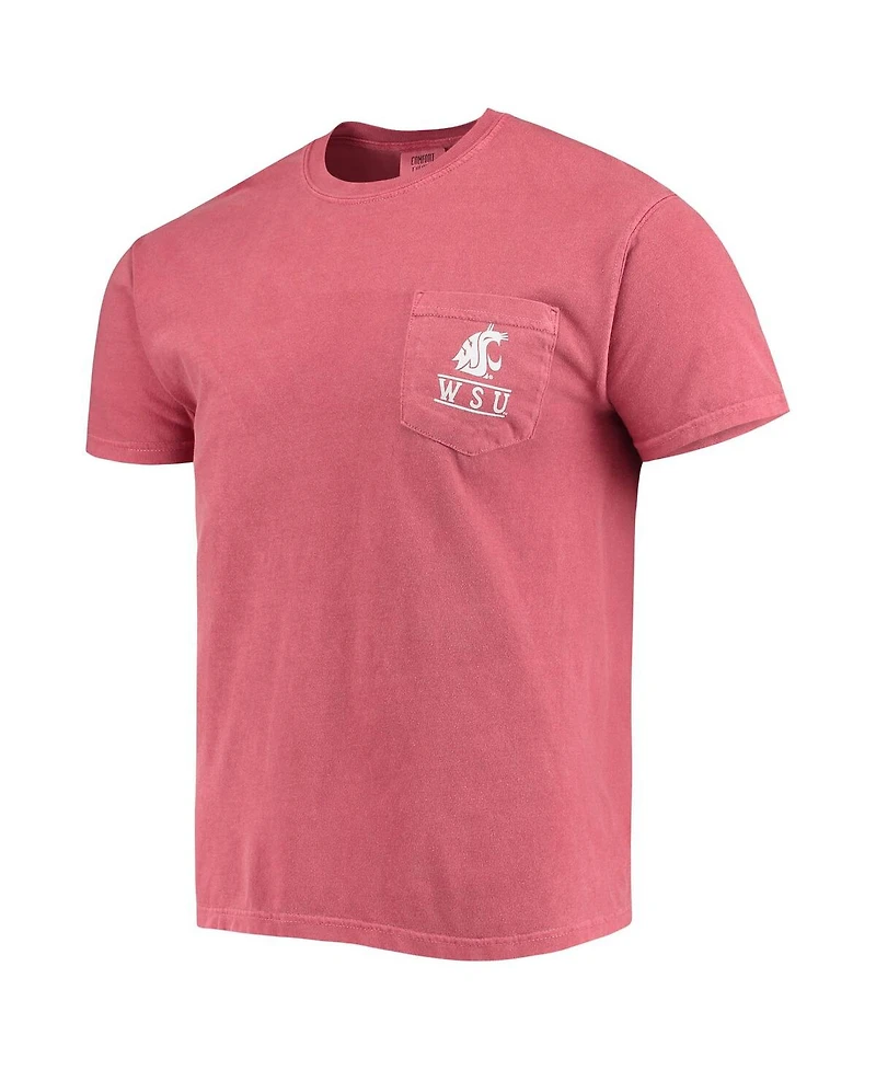 Image One Men's Crimson Washington State Cougars Circle Campus Scene T-Shirt