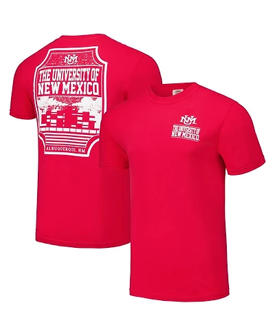 Image One Men's Cherry New Mexico Lobos Logo Campus Icon T-Shirt