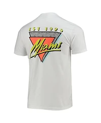 Image One Men's White Miami Hurricanes Vice Est. Comfort Color T-Shirt