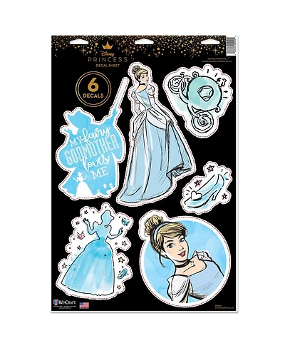 Wincraft Cinderella Disney Princess 11" x 17" Multi-Use Decal Sheet
