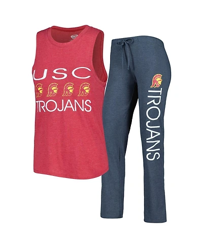 Concepts Sport Women's Charcoal/Cardinal Usc Trojans Tank Top Pants Sleep Set