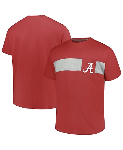 Profile Men's Crimson Alabama Tide Big Tall Color Stripe T-Shirt